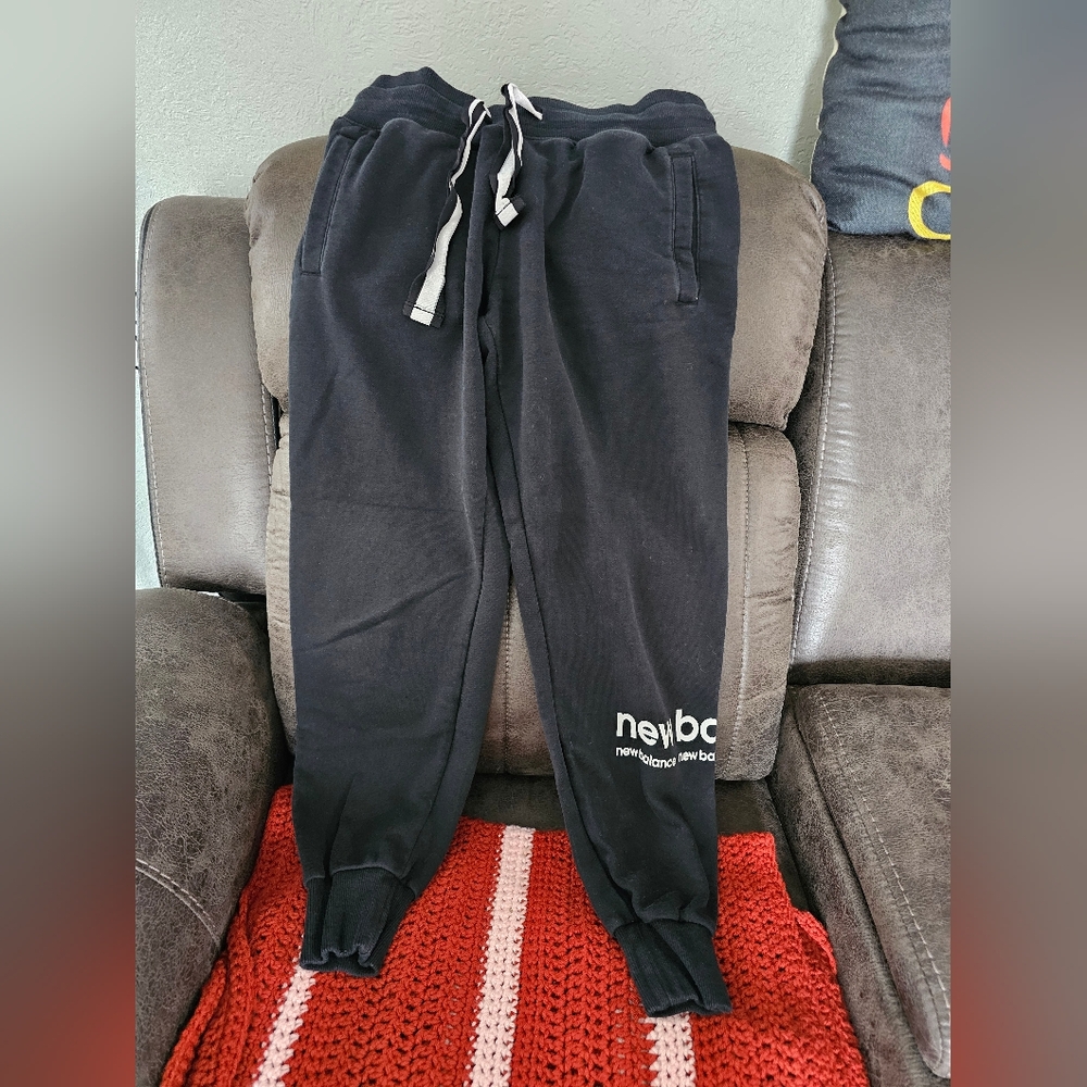 New Balance Black Joggers with Logo Small